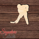 Hockey Player 003 Shape Cutout in Wood, Acrylic or Acrylic Mirror - Signature Cutouts
