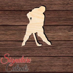 Hockey Player 005 Shape Cutout in Wood, Acrylic or Acrylic Mirror - Signature Cutouts