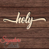 Holy Script 001 Shape Cutout in Wood