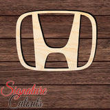 Honda Emblem Unfinished Shape Cutout in Wood