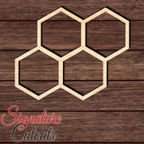 Honeycomb 001 Shape Cutout in Wood