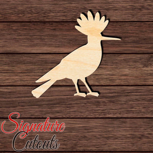 Hoopoe 001 Shape Cutout in Wood, Acrylic or Acrylic Mirror - Signature Cutouts