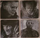 Horror Classic Painted Slate coaster engraving - Halloween Coaster Signature Laser Engraving Default 