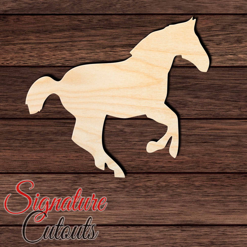 Horse 003 Shape Cutout in Wood, Acrylic or Acrylic Mirror - Signature Cutouts