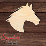 Horse 004 Shape Cutout in Wood, Acrylic or Acrylic Mirror - Signature Cutouts
