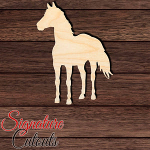 Horse 012 Shape Cutout in Wood, Acrylic or Acrylic Mirror - Signature Cutouts
