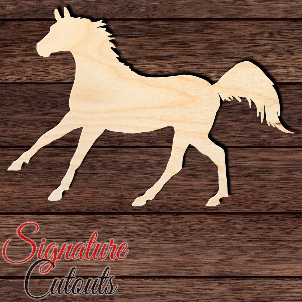 Horse 013 Shape Cutout in Wood, Acrylic or Acrylic Mirror - Signature Cutouts