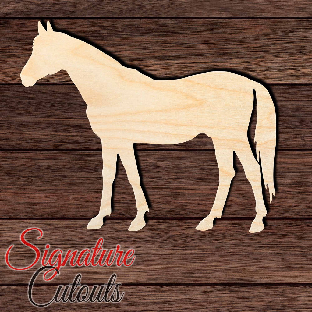 Horse 014 Shape Cutout in Wood, Acrylic or Acrylic Mirror - Signature Cutouts