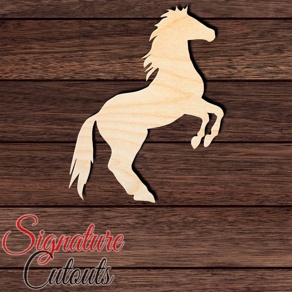 Horse 015 Shape Cutout in Wood, Acrylic or Acrylic Mirror - Signature Cutouts
