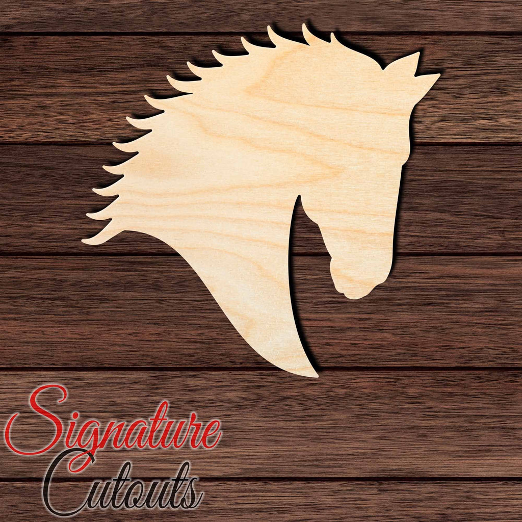 Horse 018 Shape Cutout in Wood, Acrylic or Acrylic Mirror - Signature Cutouts