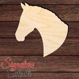 Horse 019 Shape Cutout in Wood, Acrylic or Acrylic Mirror - Signature Cutouts