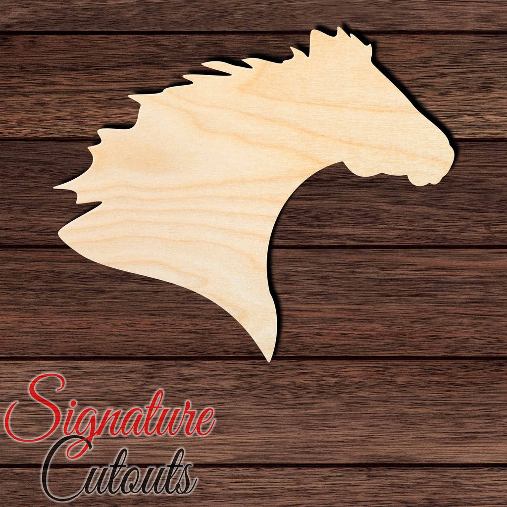 Horse 020 Shape Cutout in Wood, Acrylic or Acrylic Mirror - Signature Cutouts