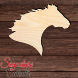 Horse 020 Shape Cutout in Wood, Acrylic or Acrylic Mirror - Signature Cutouts