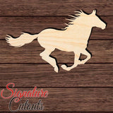 Horse 023 Shape Cutout in Wood, Acrylic or Acrylic Mirror - Signature Cutouts