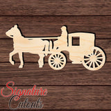 Horse Carriage 001 Shape Cutout in Wood