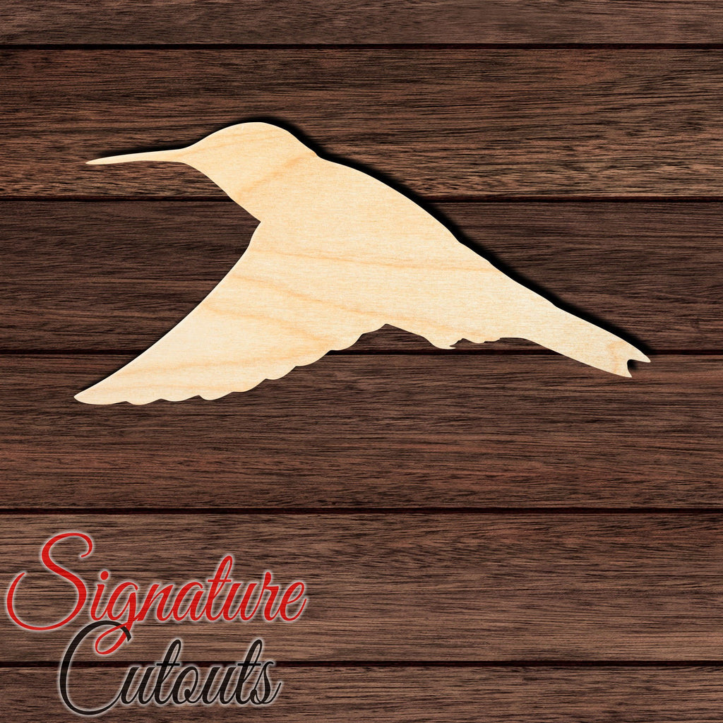 Hummingbird 002 Shape Cutout in Wood, Acrylic or Acrylic Mirror - Signature Cutouts
