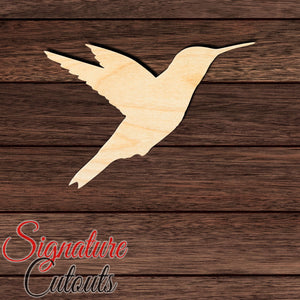 Hummingbird 004 Shape Cutout in Wood, Acrylic or Acrylic Mirror - Signature Cutouts