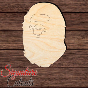 Hypebeast Gorilla 001 Shape Cutout in Wood, Acrylic or Acrylic Mirror Craft Shapes & Bases Signature Cutouts 