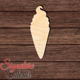 Ice Cream Cone 001 Shape Cutout in Wood