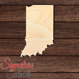 Indiana State Shape Cutout in Wood, Acrylic or Acrylic Mirror - Signature Cutouts