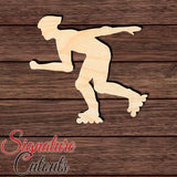 Inline Skater 001 Shape Cutout in Wood, Acrylic or Acrylic Mirror - Signature Cutouts