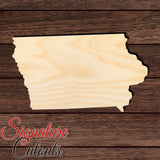 Iowa State Shape Cutout in Wood