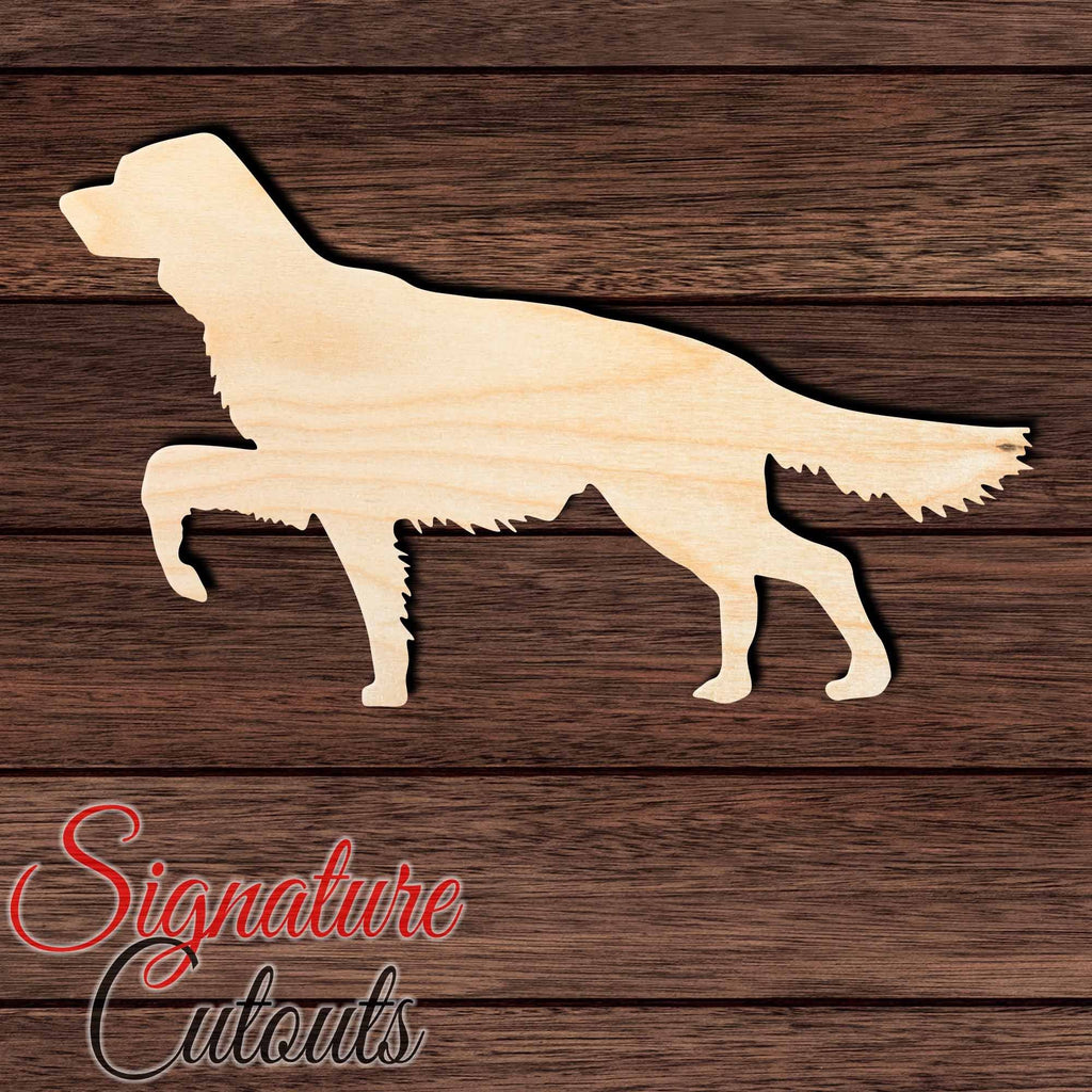 Irish Red and White Setter Shape Cutout in Wood, Acrylic or Acrylic Mirror - Signature Cutouts