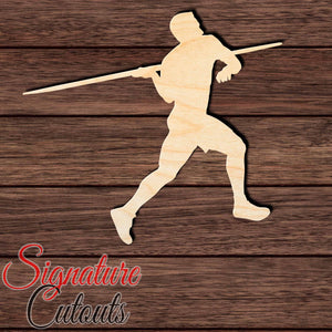 Javelin Throw 001 Shape Cutout in Wood, Acrylic or Acrylic Mirror Craft Shapes & Bases Signature Cutouts 3 inches Wood (3/16 in. thick birch plywood) 