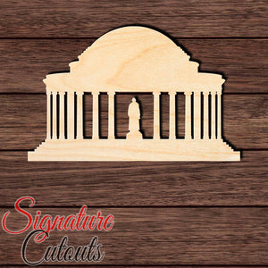 Jefferson Memorial Shape Cutout in Wood, Acrylic or Acrylic Mirror - Signature Cutouts