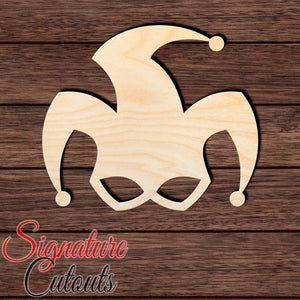 Jester Clown 001 Shape Cutout in Wood, Acrylic or Acrylic Mirror - Signature Cutouts