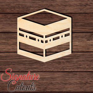 Kaaba 001 Shape Cutout in Wood, Acrylic or Acrylic Mirror Craft Shapes & Bases Signature Cutouts 