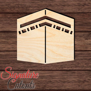 Kaaba 002 Shape Cutout in Wood, Acrylic or Acrylic Mirror Craft Shapes & Bases Signature Cutouts 