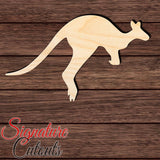 Kangaroo 001 Shape Cutout in Wood, Acrylic or Acrylic Mirror - Signature Cutouts