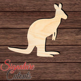 Kangaroo 002 Shape Cutout in Wood, Acrylic or Acrylic Mirror - Signature Cutouts