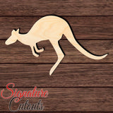 Kangaroo 003 Shape Cutout in Wood, Acrylic or Acrylic Mirror - Signature Cutouts