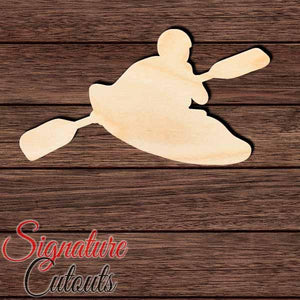 Kayak 004 Shape Cutout in Wood, Acrylic or Acrylic Mirror - Signature Cutouts