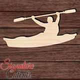 Kayak 008 Shape Cutout in Wood, Acrylic or Acrylic Mirror - Signature Cutouts