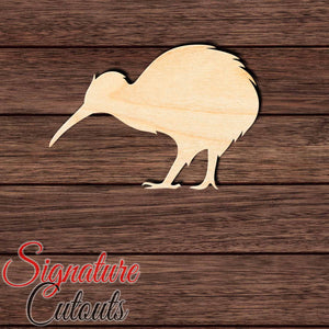 Kiwi Bird 001 Shape Cutout in Wood, Acrylic or Acrylic Mirror - Signature Cutouts