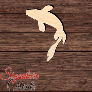 Koi Fish 001 en Shape Cutout in Wood, Acrylic or Acrylic Mirror - Signature Cutouts