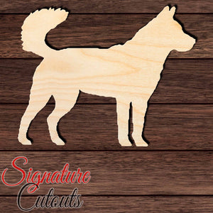 Korean Jindo Dog Shape Cutout in Wood, Acrylic or Acrylic Mirror - Signature Cutouts