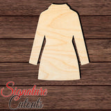 Ladies Jacket 001 Shape Cutout in Wood