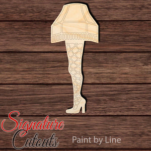 Leg Lamp (A Christmas Story) Shape Cutout - Paint by Line - Signature Cutouts