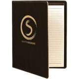 Letter Sized Leatherette Portfolio with Gold Engraving Signature Laser Engraving 