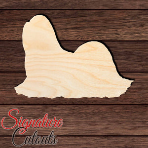 Lhasa Apso Shape Cutout in Wood, Acrylic or Acrylic Mirror - Signature Cutouts