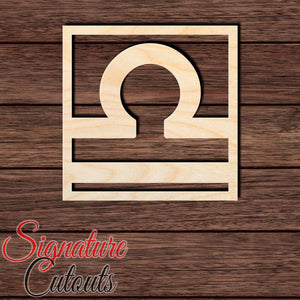 Libra 002 Shape Cutout in Wood, Acrylic or Acrylic Mirror - Signature Cutouts