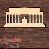 Lincoln Memorial Shape Cutout in Wood
