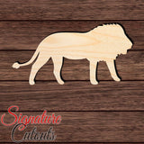 Lion 003 Shape Cutout in Wood, Acrylic or Acrylic Mirror - Signature Cutouts