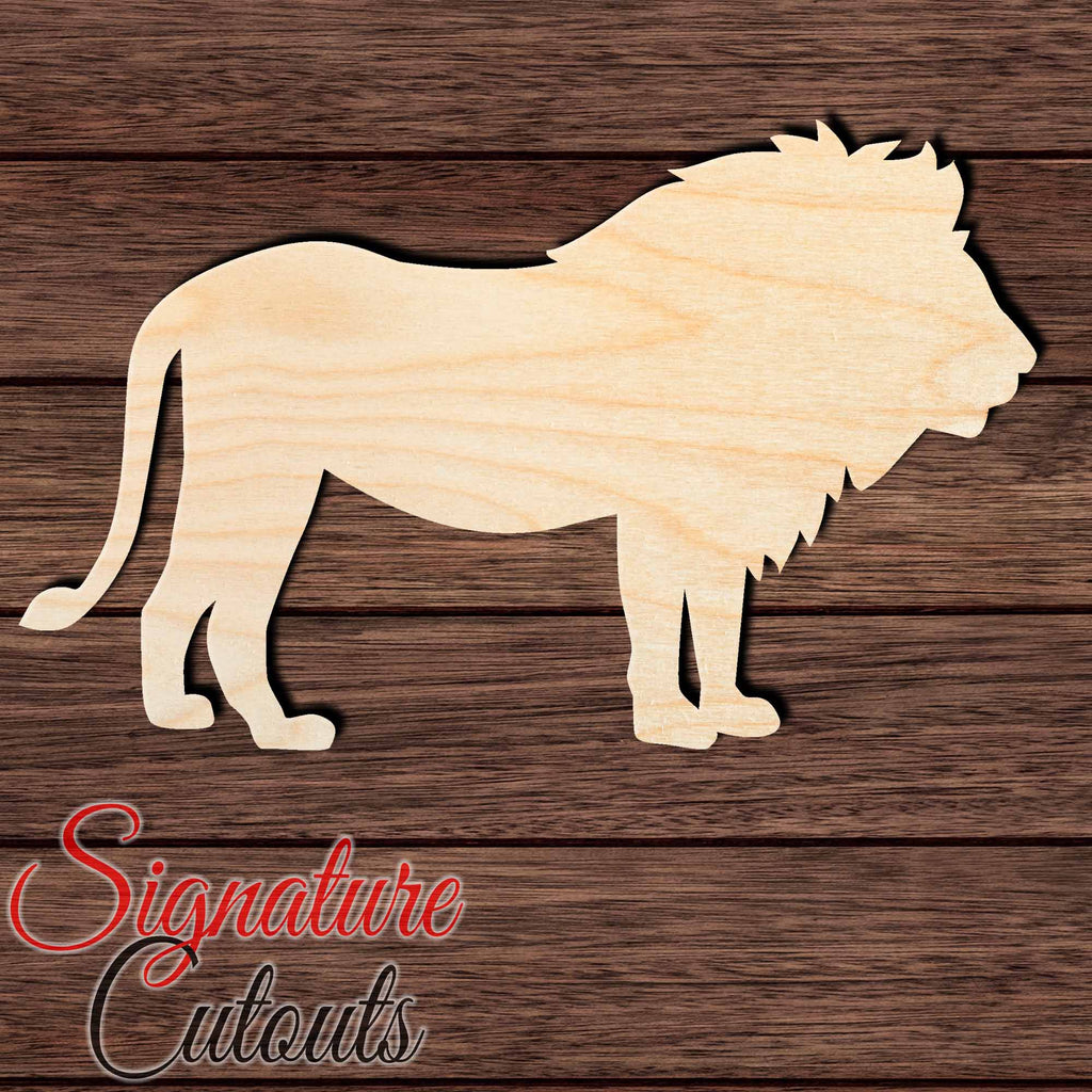 Lion 004 Shape Cutout in Wood, Acrylic or Acrylic Mirror - Signature Cutouts