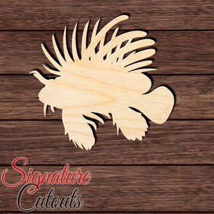 Lion Fish Shape Cutout in Wood, Acrylic or Acrylic Mirror - Signature Cutouts