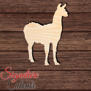 Llama 002 Shape Cutout in Wood, Acrylic or Acrylic Mirror - Signature Cutouts